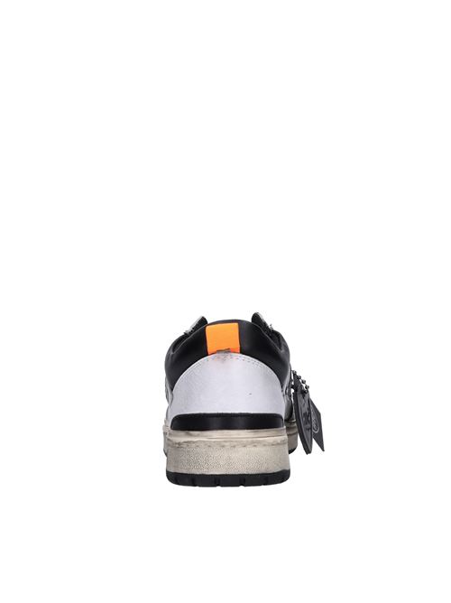 Leather sneakers HTC | STARLIGHT VINTAGE LOW MANBIANCO-NERO